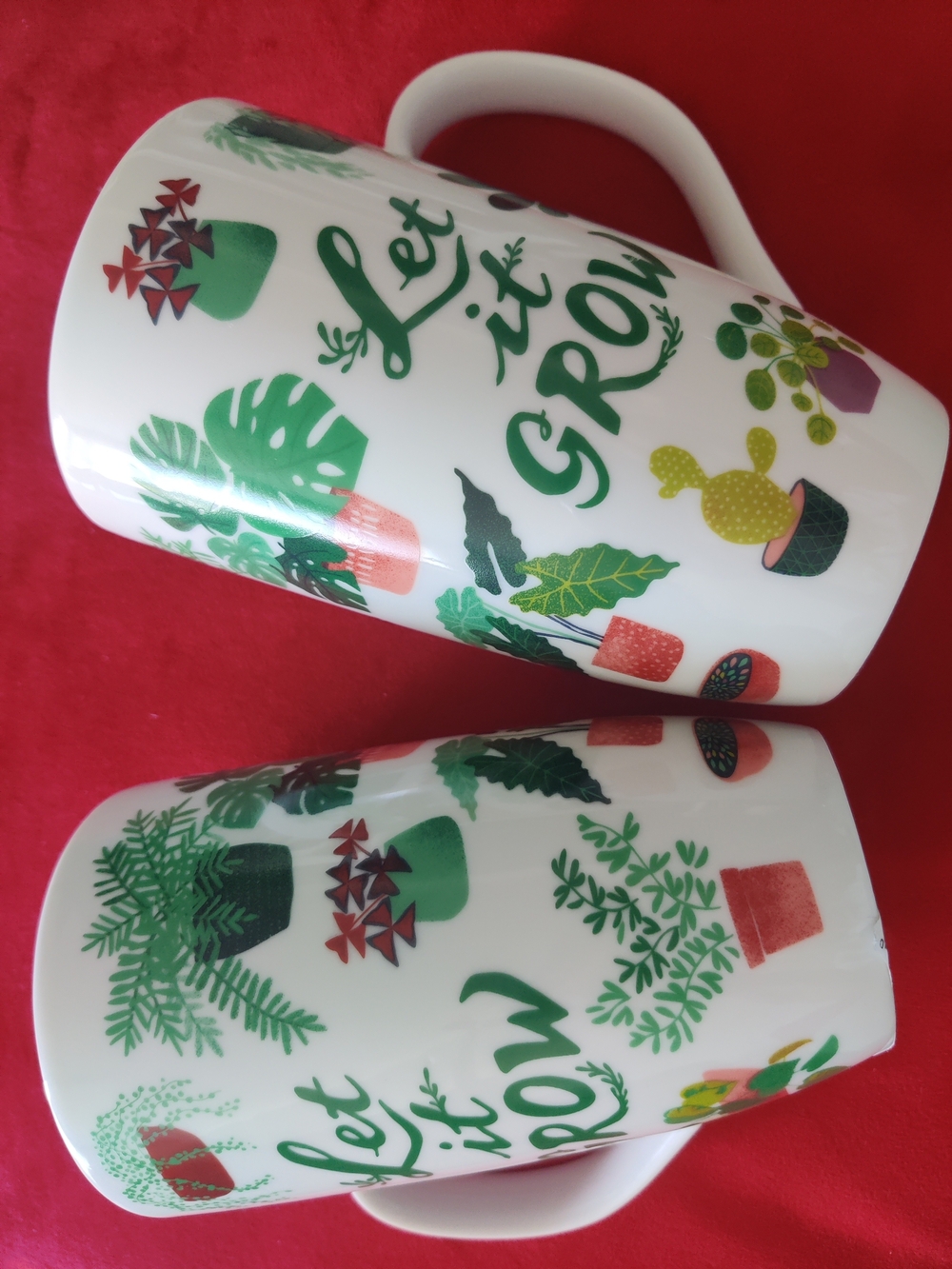 Danica Jubilee "Let it Grow" Quality Stoneware extra Large Mug...New Set Of Two